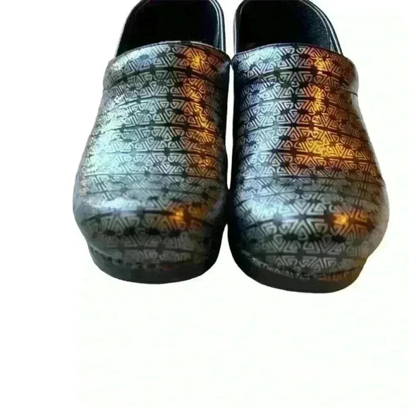 Dansko clogs Patent Leather‎ Silver and Black size 36 - Picture 2 of 10